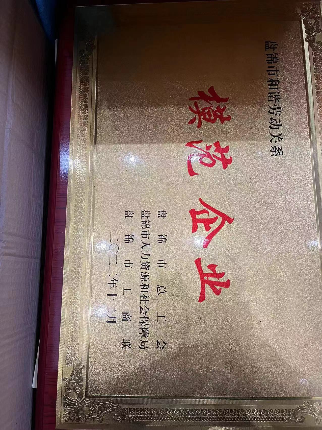 202305 頒發(fā)“盤錦市和諧勞動關(guān)系模范企業(yè)”.jpg